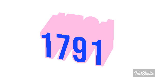 1791 Text effect