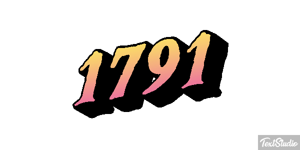 1791 Text effect