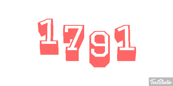 1791 Text effect