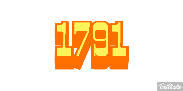 1791 Text effect