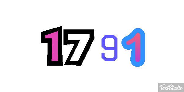 1791 Text effect