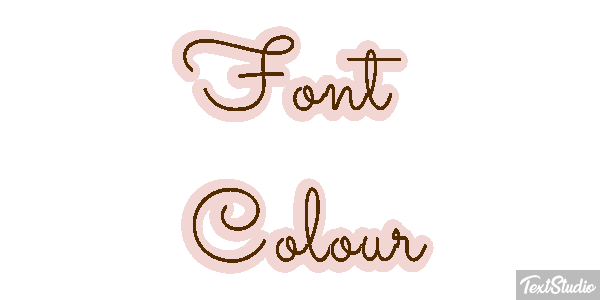 Font Colour Efeito do texto