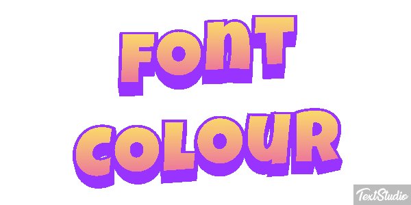 Font Colour Efeito do texto