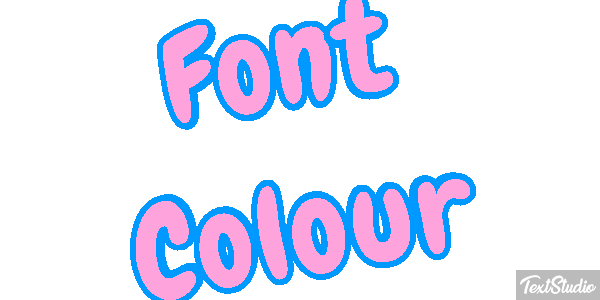 Font Colour Efeito do texto