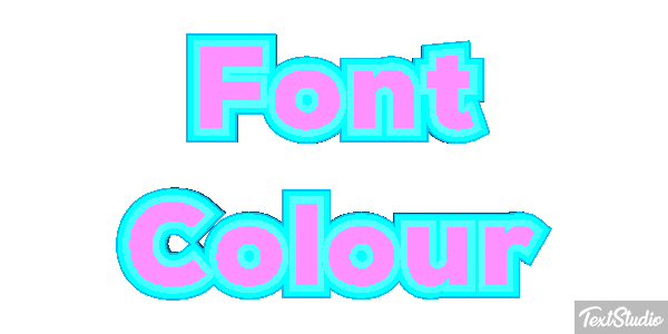 Font Colour Efeito do texto