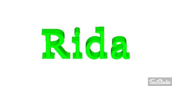 Rida Tekst effect