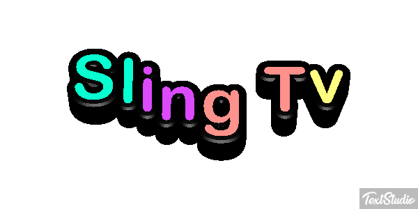 Sling Tv Efeito do texto