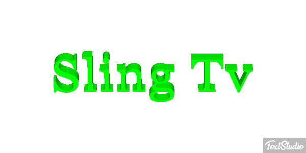 Sling Tv Efeito do texto