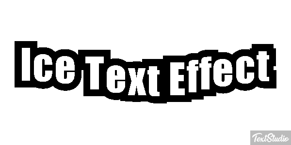 Ice Text Effect Efeito do texto