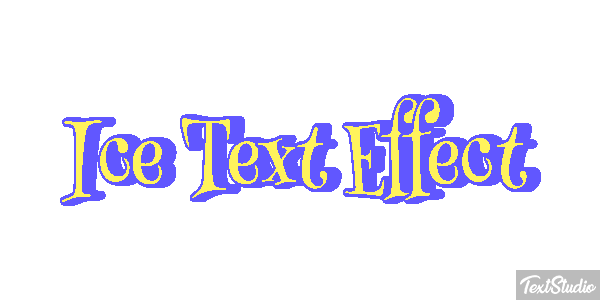 Ice Text Effect Efeito do texto