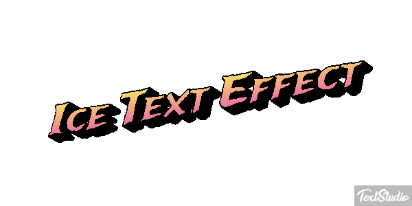 Ice Text Effect Efeito do texto