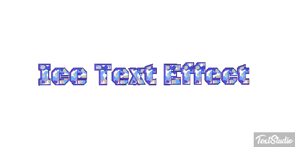 Ice Text Effect Efeito do texto
