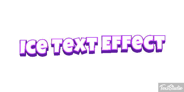 Ice Text Effect Efeito do texto