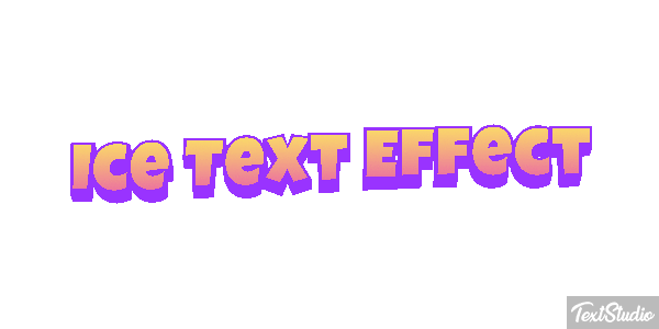 Ice Text Effect Efeito do texto