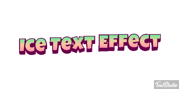Ice Text Effect Efeito do texto