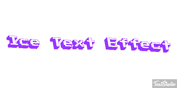 Ice Text Effect Efeito do texto