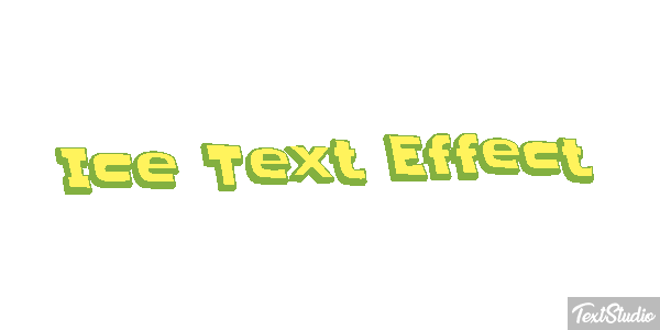 Ice Text Effect Efeito do texto