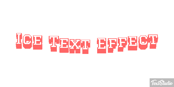 Ice Text Effect Efeito do texto