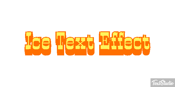 Ice Text Effect Efeito do texto