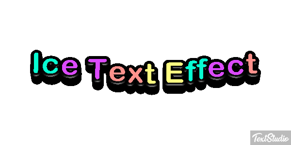 Ice Text Effect Efeito do texto