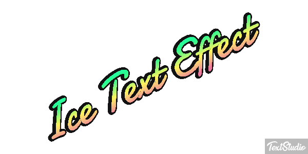 Ice Text Effect Efeito do texto