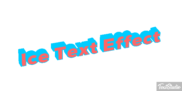Ice Text Effect Efeito do texto