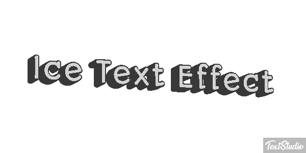 Ice Text Effect Efeito do texto