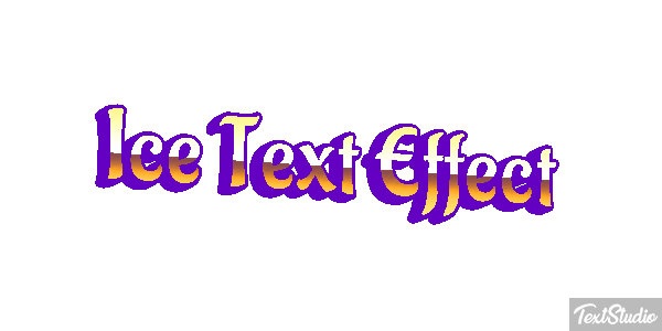 Ice Text Effect Efeito do texto