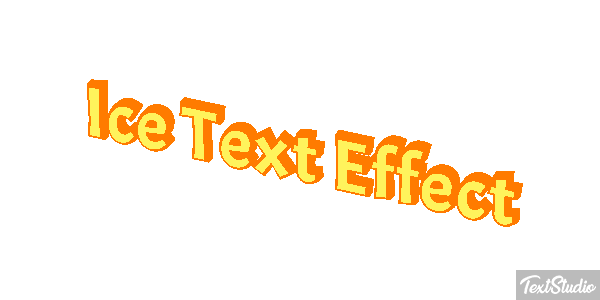 Ice Text Effect Efeito do texto