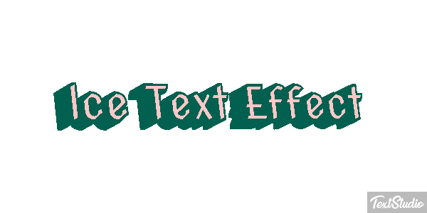 Ice Text Effect Efeito do texto