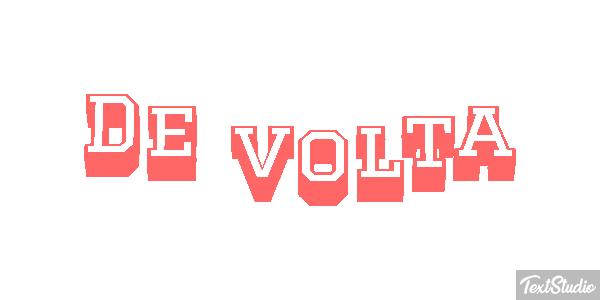 De volta Efeito do texto
