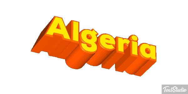 Algeria Text effect