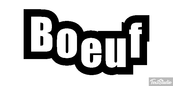 Boeuf Tekst effect