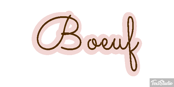 Boeuf Tekst effect