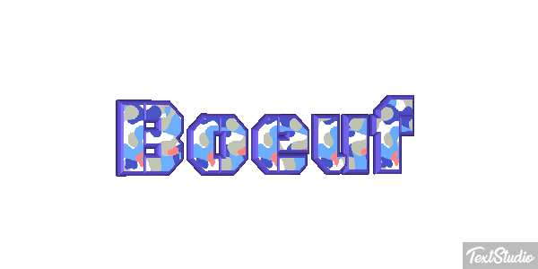Boeuf Tekst effect