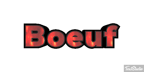 Boeuf Tekst effect