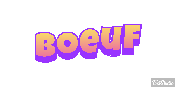 Boeuf Tekst effect