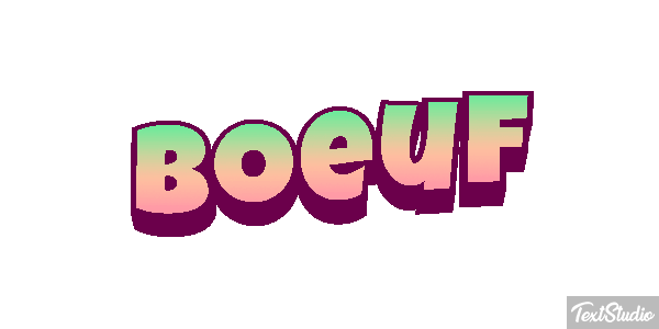 Boeuf Tekst effect