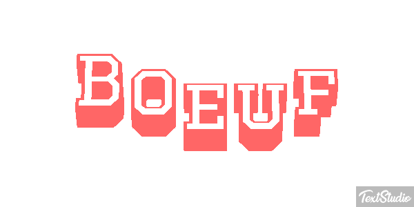 Boeuf Tekst effect