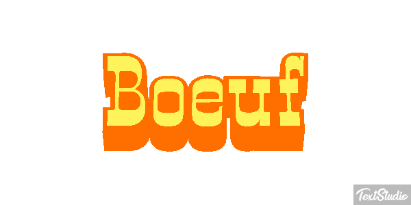 Boeuf Tekst effect