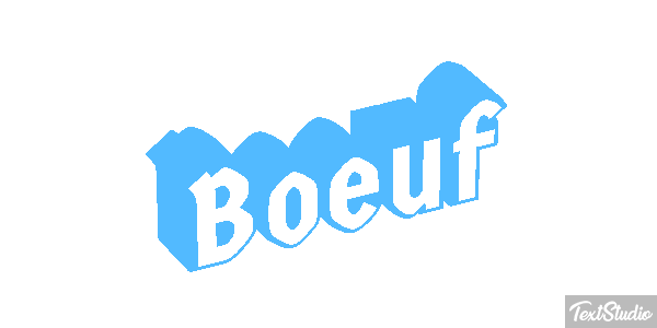 Boeuf Tekst effect