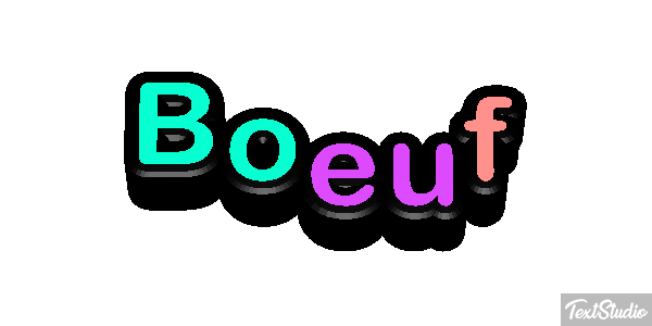 Boeuf Tekst effect
