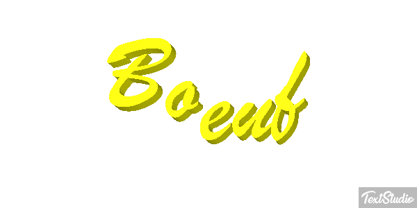 Boeuf Tekst effect
