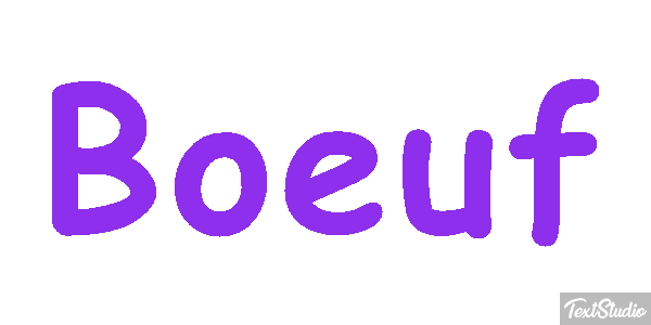 Boeuf Tekst effect