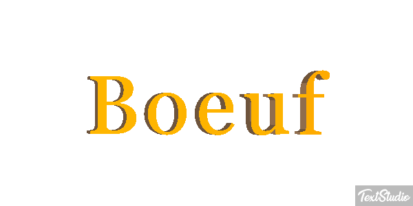 Boeuf Tekst effect