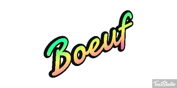 Boeuf Tekst effect