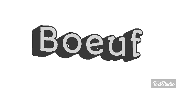 Boeuf Tekst effect