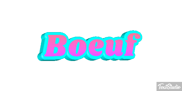 Boeuf Tekst effect