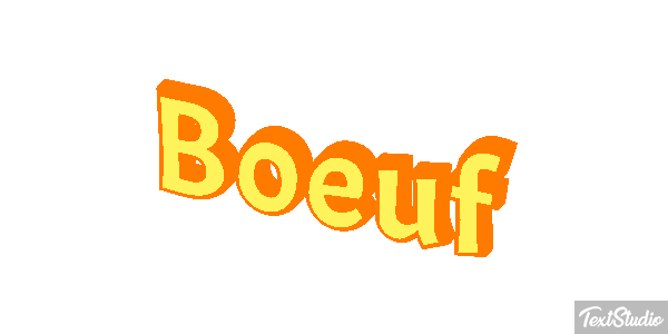 Boeuf Tekst effect