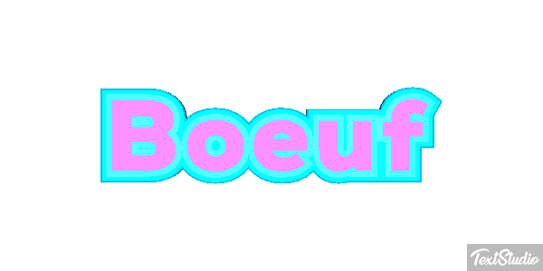 Boeuf Tekst effect
